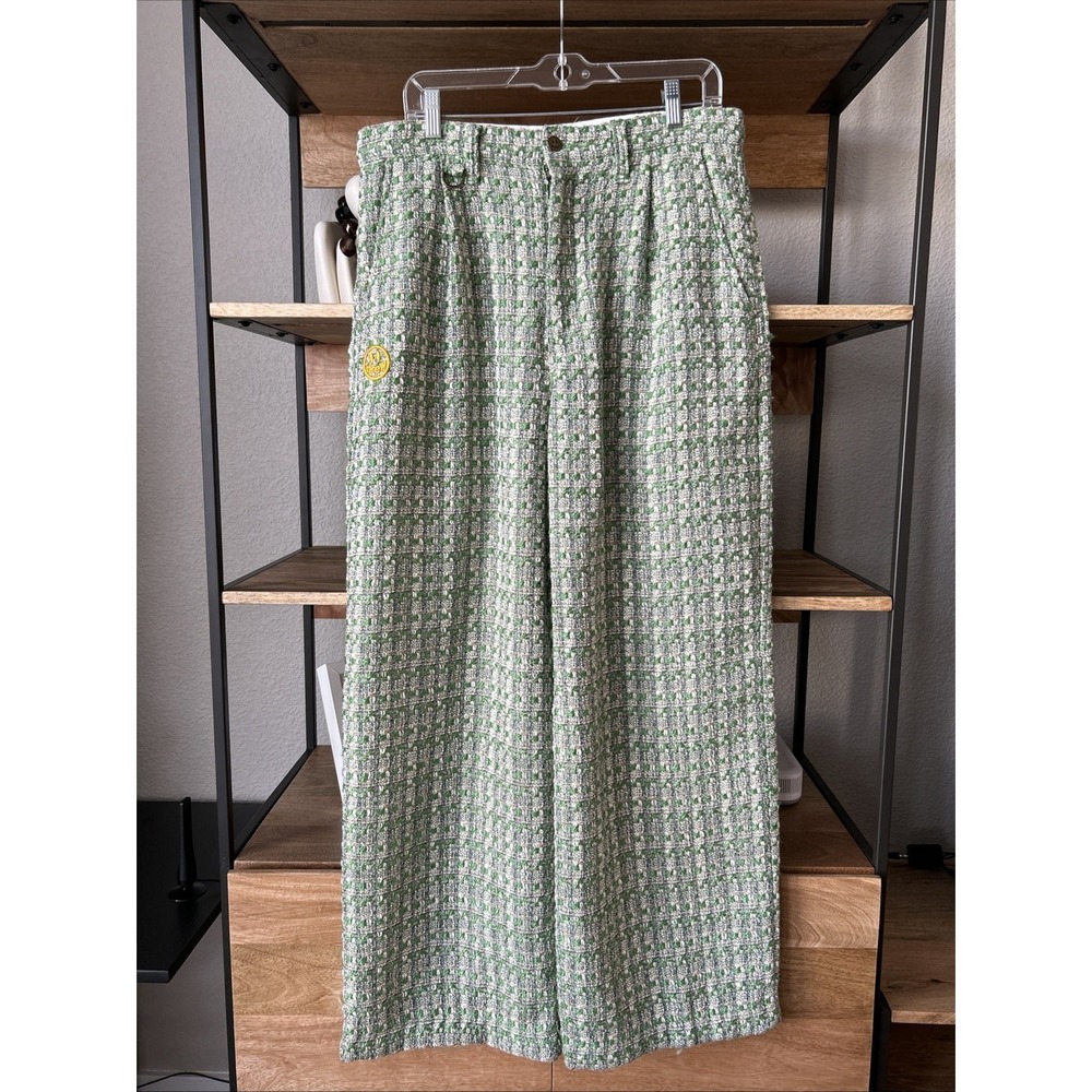 drew house boucle wide-leg pleated trousers 34x30 Justin Bieber